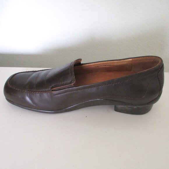 Aravon Womens Brown Leather Loafer Shoe - Size 7.5B - Picture 5 of 8